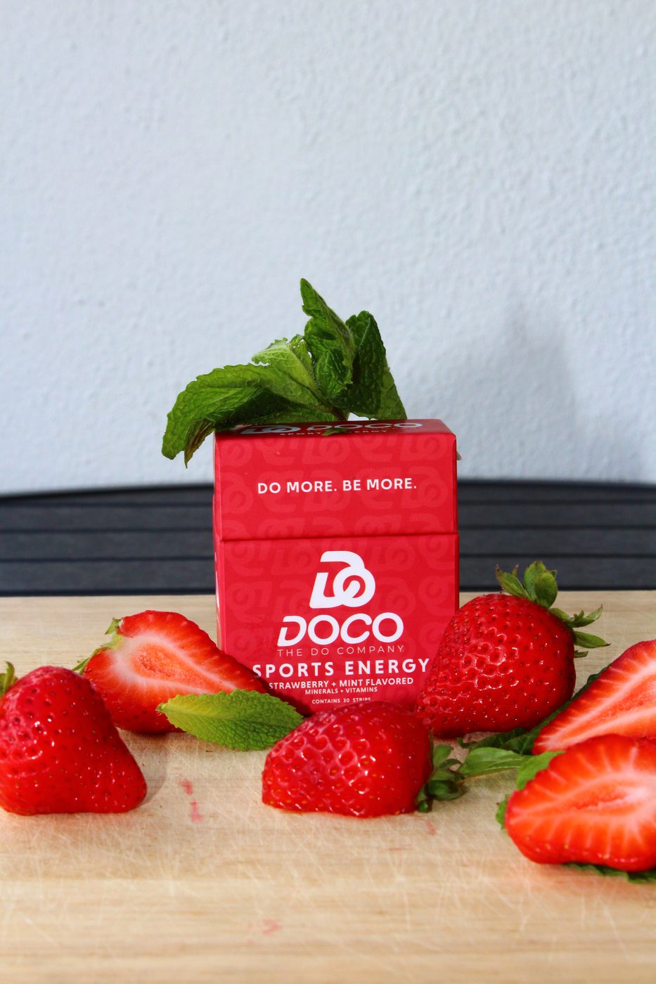 Sports Energy box with strawberries and mint